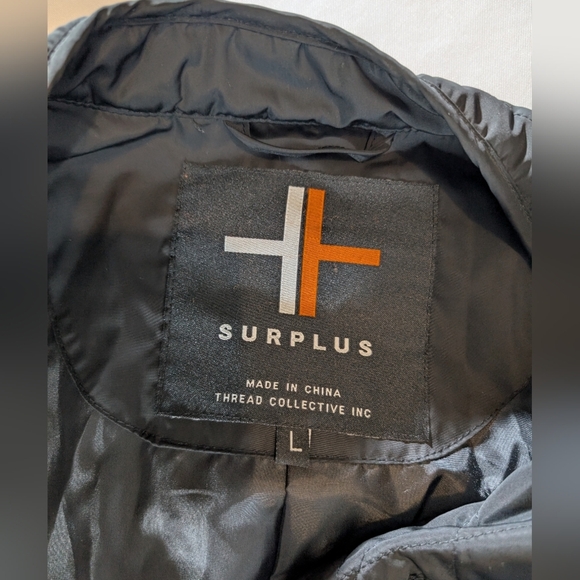 Surplus Men’s Jacket Full Zip Coat Quilted Puffer Size Large - Picture 5 of 11
